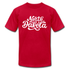 North Dakota T-Shirt - Hand Lettered Unisex North Dakota T Shirt - red