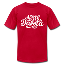 North Dakota T-Shirt - Hand Lettered Unisex North Dakota T Shirt - red