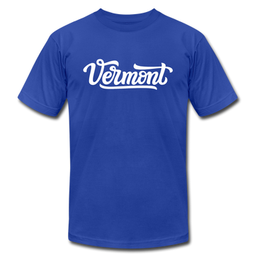 Vermont T-Shirt - Hand Lettered Unisex Vermont T Shirt - royal blue