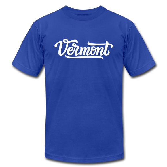 Vermont T-Shirt - Hand Lettered Unisex Vermont T Shirt - royal blue