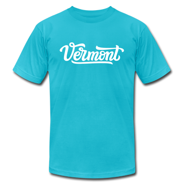 Vermont T-Shirt - Hand Lettered Unisex Vermont T Shirt - turquoise