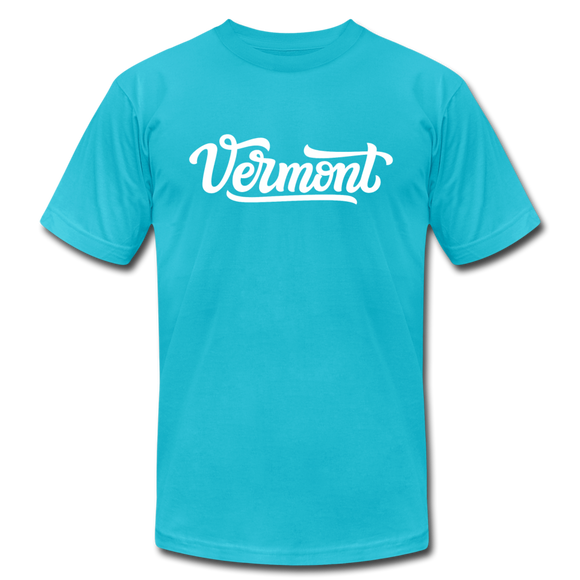Vermont T-Shirt - Hand Lettered Unisex Vermont T Shirt - turquoise