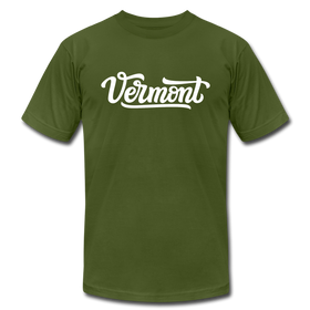 Vermont T-Shirt - Hand Lettered Unisex Vermont T Shirt - olive