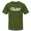 Vermont T-Shirt - Hand Lettered Unisex Vermont T Shirt - olive