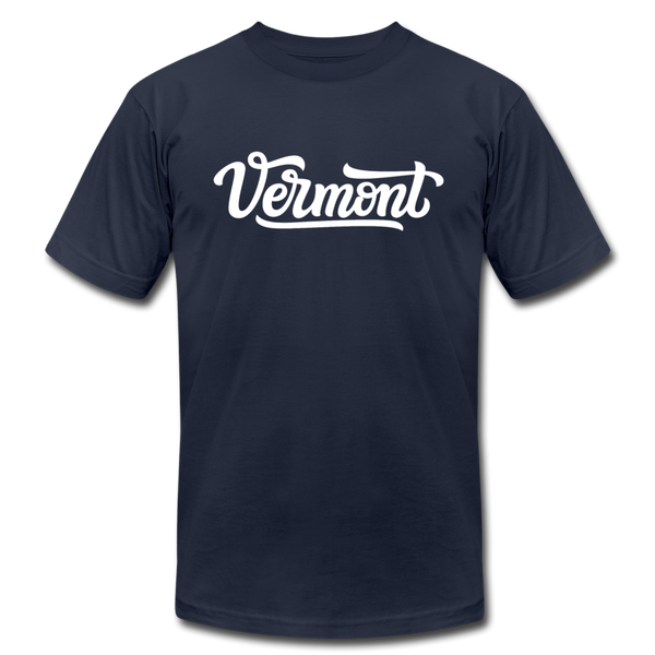 Vermont T-Shirt - Hand Lettered Unisex Vermont T Shirt - navy