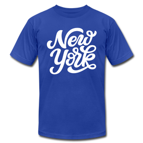 New York T-Shirt - Hand Lettered Unisex New York T Shirt - royal blue