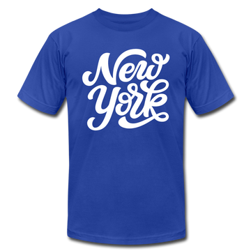 New York T-Shirt - Hand Lettered Unisex New York T Shirt - royal blue