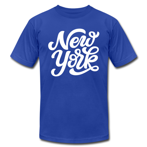 New York T-Shirt - Hand Lettered Unisex New York T Shirt - royal blue