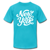 New York T-Shirt - Hand Lettered Unisex New York T Shirt - turquoise