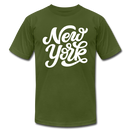 New York T-Shirt - Hand Lettered Unisex New York T Shirt - olive