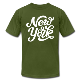 New York T-Shirt - Hand Lettered Unisex New York T Shirt - olive