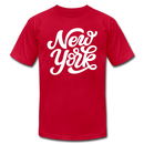 New York T-Shirt - Hand Lettered Unisex New York T Shirt - red