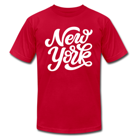 New York T-Shirt - Hand Lettered Unisex New York T Shirt - red