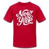 New York T-Shirt - Hand Lettered Unisex New York T Shirt - red