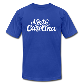 North Carolina T-Shirt - Hand Lettered Unisex North Carolina T Shirt - royal blue