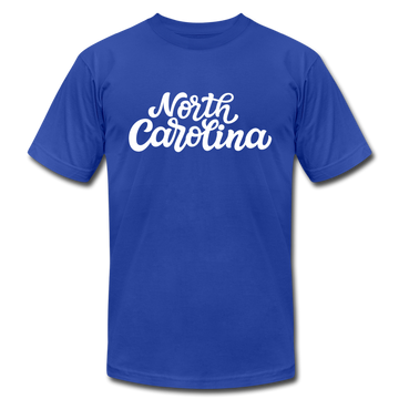 North Carolina T-Shirt - Hand Lettered Unisex North Carolina T Shirt - royal blue