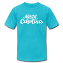 North Carolina T-Shirt - Hand Lettered Unisex North Carolina T Shirt - turquoise
