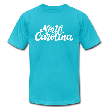 North Carolina T-Shirt - Hand Lettered Unisex North Carolina T Shirt - turquoise