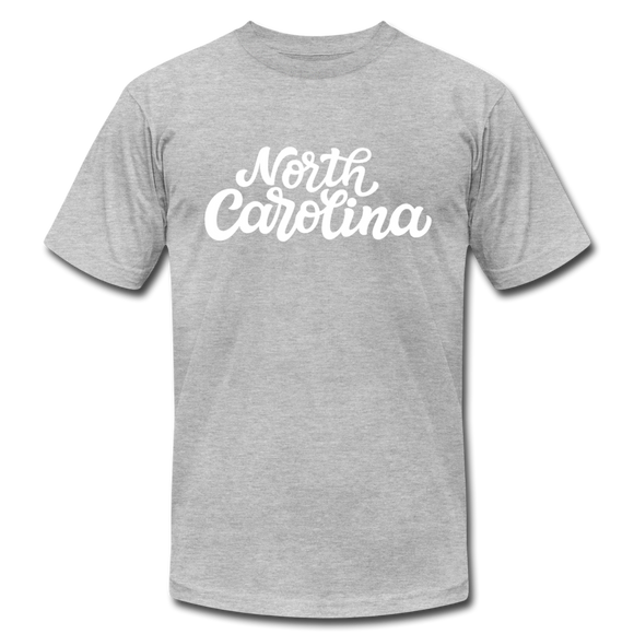 North Carolina T-Shirt - Hand Lettered Unisex North Carolina T Shirt - heather gray