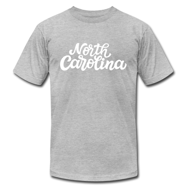 North Carolina T-Shirt - Hand Lettered Unisex North Carolina T Shirt - heather gray