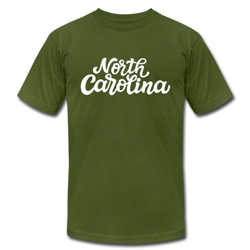 North Carolina T-Shirt - Hand Lettered Unisex North Carolina T Shirt - olive