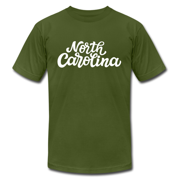 North Carolina T-Shirt - Hand Lettered Unisex North Carolina T Shirt - olive