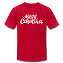North Carolina T-Shirt - Hand Lettered Unisex North Carolina T Shirt - red