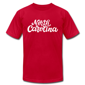 North Carolina T-Shirt - Hand Lettered Unisex North Carolina T Shirt - red
