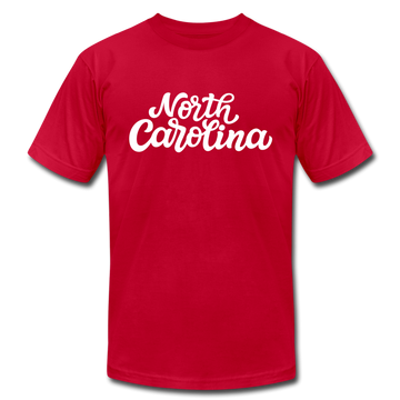 North Carolina T-Shirt - Hand Lettered Unisex North Carolina T Shirt - red