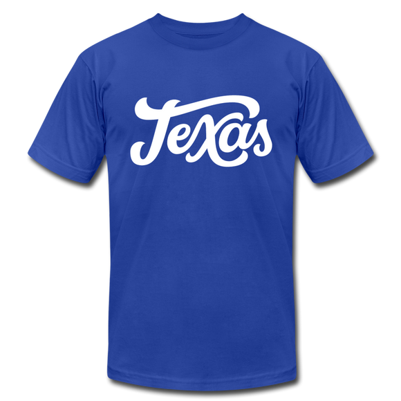 Texas T-Shirt - Hand Lettered Unisex Texas T Shirt - royal blue