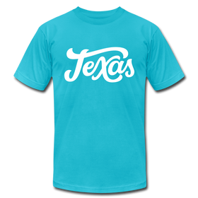 Texas T-Shirt - Hand Lettered Unisex Texas T Shirt - turquoise