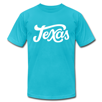 Texas T-Shirt - Hand Lettered Unisex Texas T Shirt - turquoise