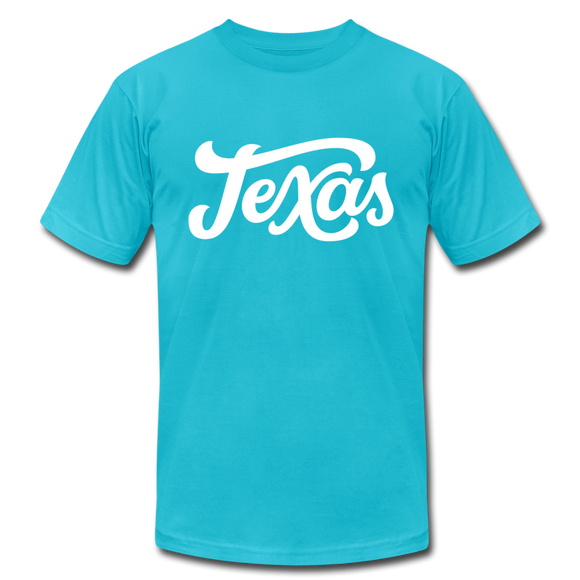 Texas T-Shirt - Hand Lettered Unisex Texas T Shirt - turquoise