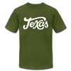 Texas T-Shirt - Hand Lettered Unisex Texas T Shirt - olive