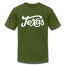 Texas T-Shirt - Hand Lettered Unisex Texas T Shirt - olive