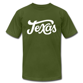 Texas T-Shirt - Hand Lettered Unisex Texas T Shirt - olive