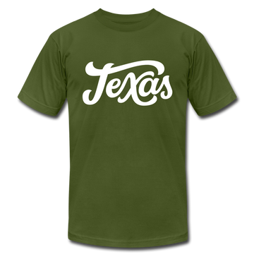Texas T-Shirt - Hand Lettered Unisex Texas T Shirt - olive