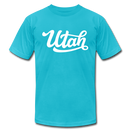 Utah T-Shirt - Hand Lettered Unisex Utah T Shirt - turquoise