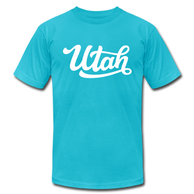 Utah T-Shirt - Hand Lettered Unisex Utah T Shirt - turquoise