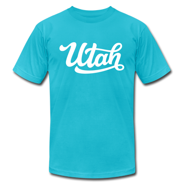 Utah T-Shirt - Hand Lettered Unisex Utah T Shirt - turquoise