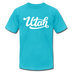 Utah T-Shirt - Hand Lettered Unisex Utah T Shirt - turquoise