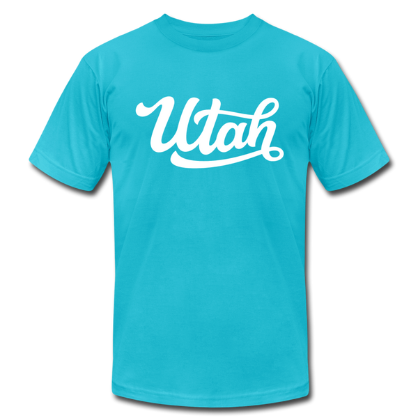 Utah T-Shirt - Hand Lettered Unisex Utah T Shirt - turquoise