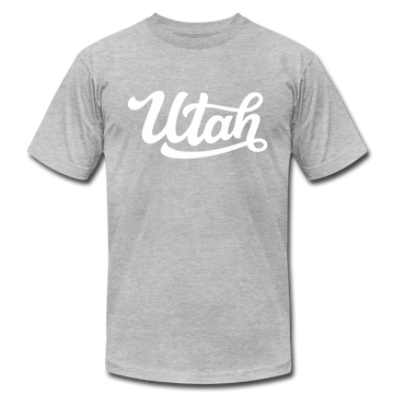 Utah T-Shirt - Hand Lettered Unisex Utah T Shirt - heather gray