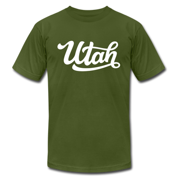 Utah T-Shirt - Hand Lettered Unisex Utah T Shirt - olive