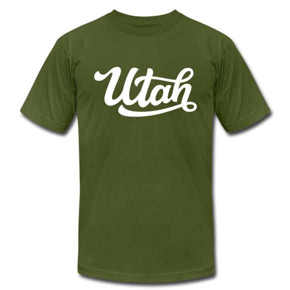 Utah T-Shirt - Hand Lettered Unisex Utah T Shirt - olive