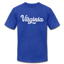 Virginia T-Shirt - Hand Lettered Unisex Virginia T Shirt - royal blue