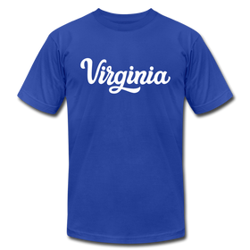 Virginia T-Shirt - Hand Lettered Unisex Virginia T Shirt - royal blue