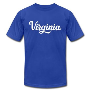 Virginia T-Shirt - Hand Lettered Unisex Virginia T Shirt - royal blue