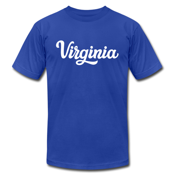 Virginia T-Shirt - Hand Lettered Unisex Virginia T Shirt - royal blue
