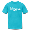 Virginia T-Shirt - Hand Lettered Unisex Virginia T Shirt - turquoise